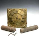 Thomas Martin Dublin, An eight-day longcase clock movement, circa 1780, 34cm square, with