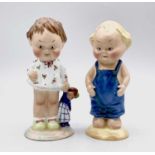 A pair of limited edition Shelley porcelain figures of Lil Bill and Lilliibet No 132/1000, height