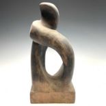 June Barrington-WardEntwined formCarved wood sculptureH: 41cmProvenance: From the Estates of June