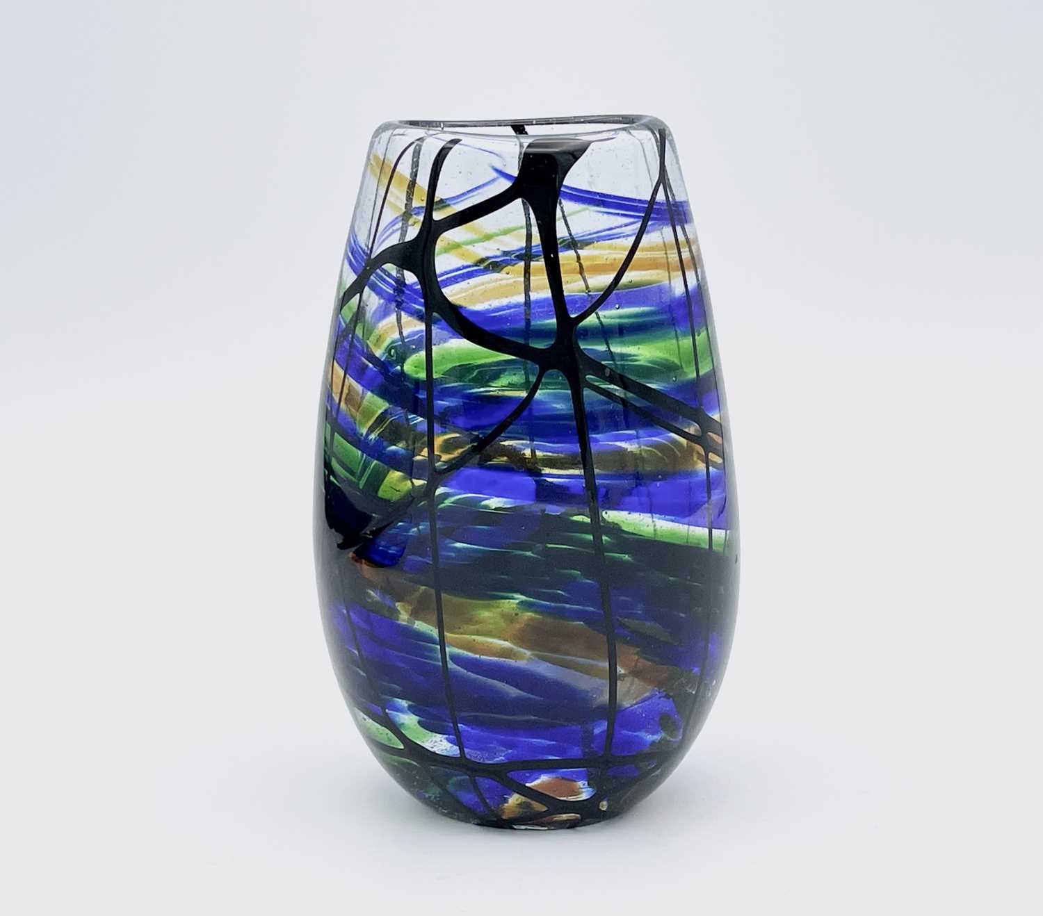 Norman Stuart CLARKE (b.1944)An iridescent art glass perfume bottle with stopper Signed & dated ( - Image 8 of 11