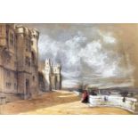Style of Paul SANDBY Windsor Castle, North Terrace Mixed media on paper W H Mason, Brighton label to