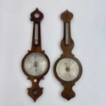 A Victorian rosewood onion top barometer, by Stier & Dilger of Bath, height 109cm, together with a