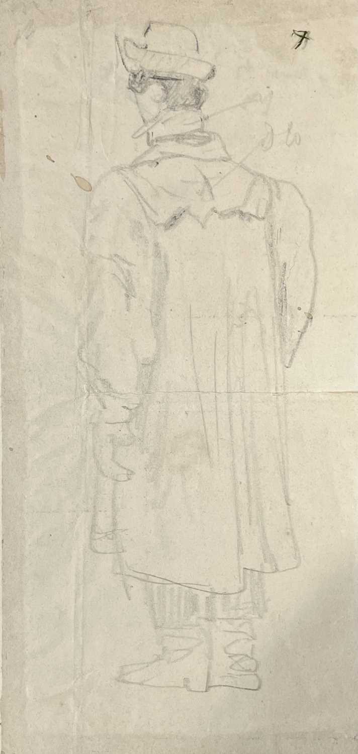 John I VARLEY (1778-1842) Pencil sketch Inscribed to verso Prov: Lt-Com Peter Varley 24.5x11.5cm