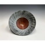 A Christine Feiler studio pottery conical bowl diameter 30cm.Condition report: Faint hairline