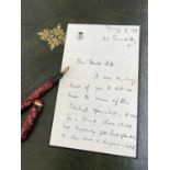 ELIZABETH THE QUEEN MOTHER: (1900-2002) Queen Consort of King George VI. Personal letter to Sir
