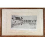 John SHIRLOW (1869-1936) A road bridge, Australia Dry point etching Signed in pencil Edition 28/50