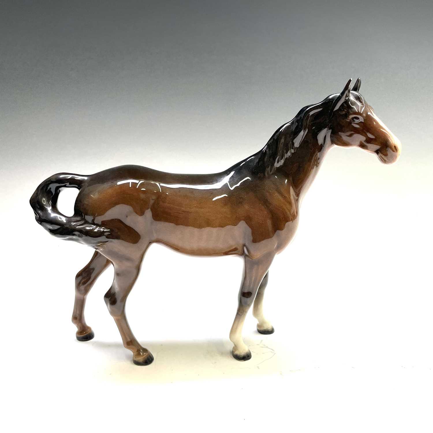 A Beswick pottery cantering shire horse, together with a shire horse with a yellow braid, and a - Image 8 of 15