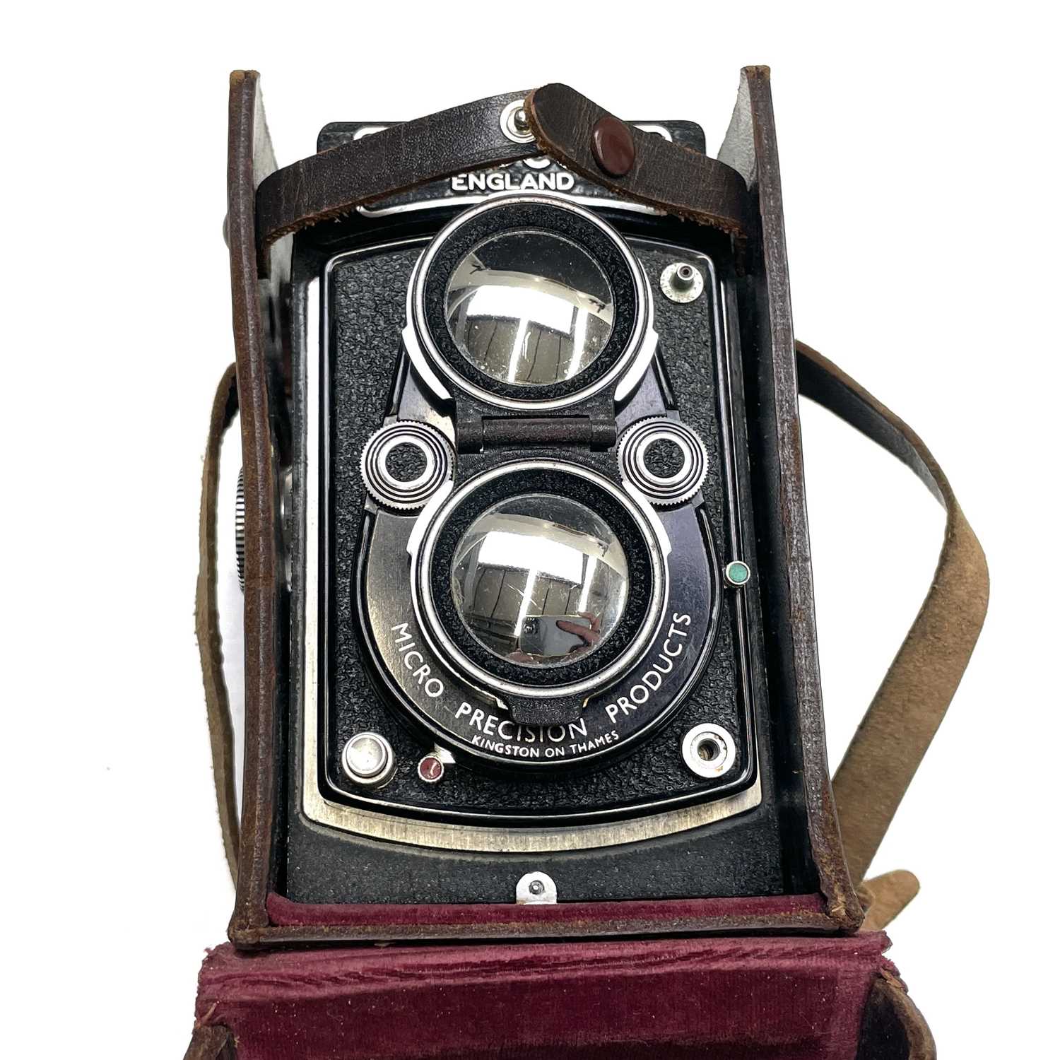 Microcord Twin Reflex camera in leather case with original box.Condition report: The shutter is in - Image 2 of 9