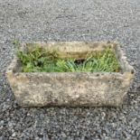 A rectangular stone planter probably early 20th century.Condition report: 63 x 42cm, height 23cm.