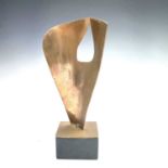 June Barrington-WardBronze FormBronze sculptureSigned with initials and dated '71 to ebonised