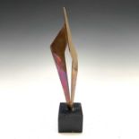 June Barrington-WardBronze FormBronze sculptureSigned with initials and dated '70 to ebonised