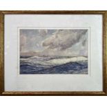 Possibly by Nelson Ethelred DAWSON (1859-1941) A coastal landscape with distant shipping Watercolour