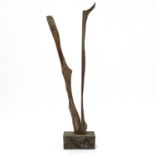 June Barrington-WardHorned FormWood sculptureH:107cm including plinthProvenance: From the Estates of