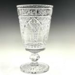 A Limited edition Malvernshire Art lead crystal 'Bruce Commemorative Chalice' copy number 21/500,