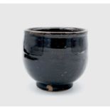 Trevor CORSER for St Ives Pottery, a tenmoko glazed yunomi, impressed potters and pottery seal,