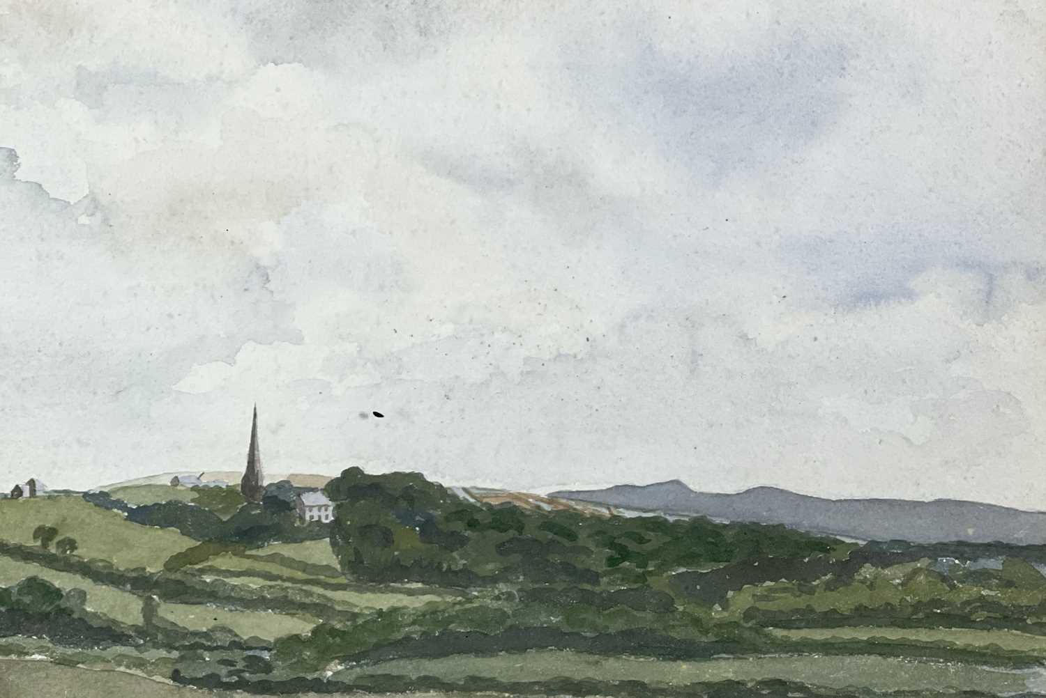 Susan BARRINGTON-WARD St Minever, Cornwall Watercolour Label to verso Together with a second Cornish - Image 2 of 10