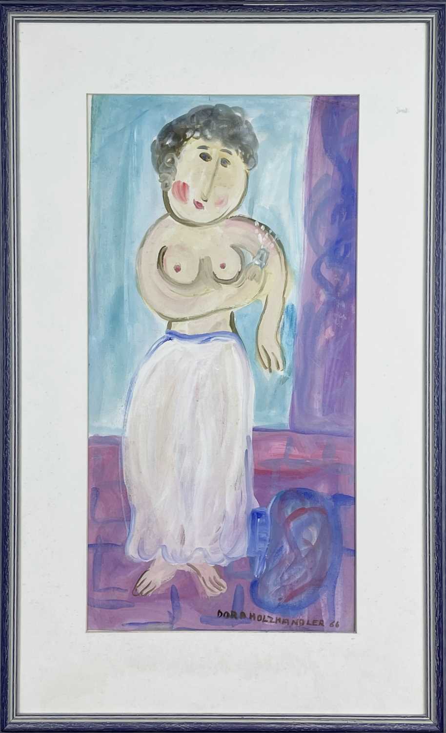 Dora HOLZHANDLER (1928-2015) Deodorant Gouache Signed and dated '66 Inscribed to verso 56 x 28cm The - Image 2 of 4