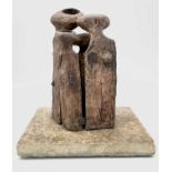 Biddy PICARD (1922) Four Friends Meeting Ceramic sculpture Initialled to base Height including