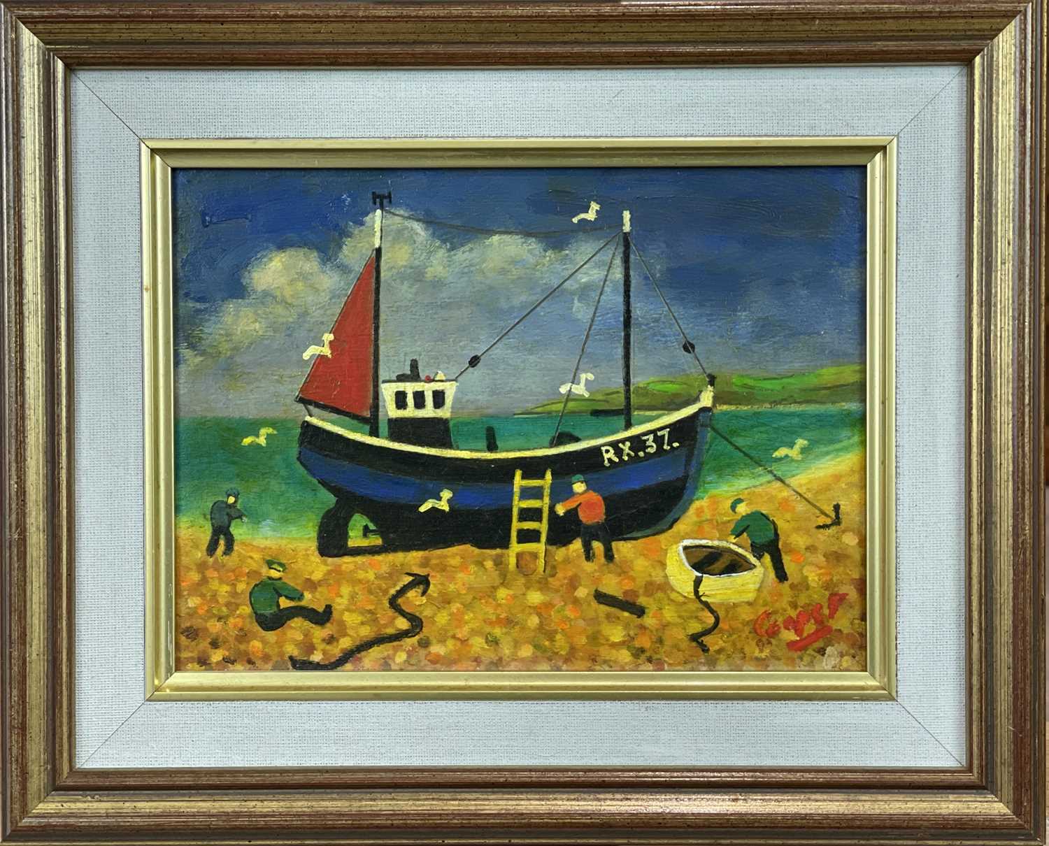 William COOPER (1923-2011) South Coast Trawler Oil on board Signed Inscribed to verso 15 x 20cm & - Image 7 of 7