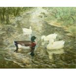 Charles Walter SIMPSON (1885-1971) The Silvery Pool Oil on canvas Signed Label verso 50 x