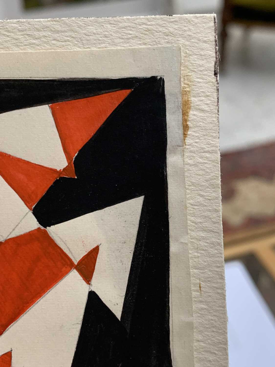 Edward H. ROGERS (1911-1994) Three small abstract works Gouache on paper Each signed, inscribed - Image 3 of 4