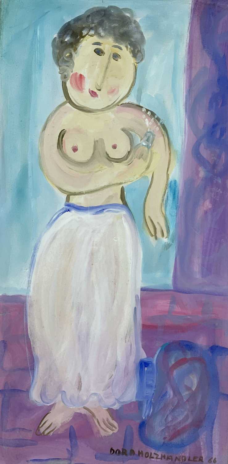 Dora HOLZHANDLER (1928-2015) Deodorant Gouache Signed and dated '66 Inscribed to verso 56 x 28cm The