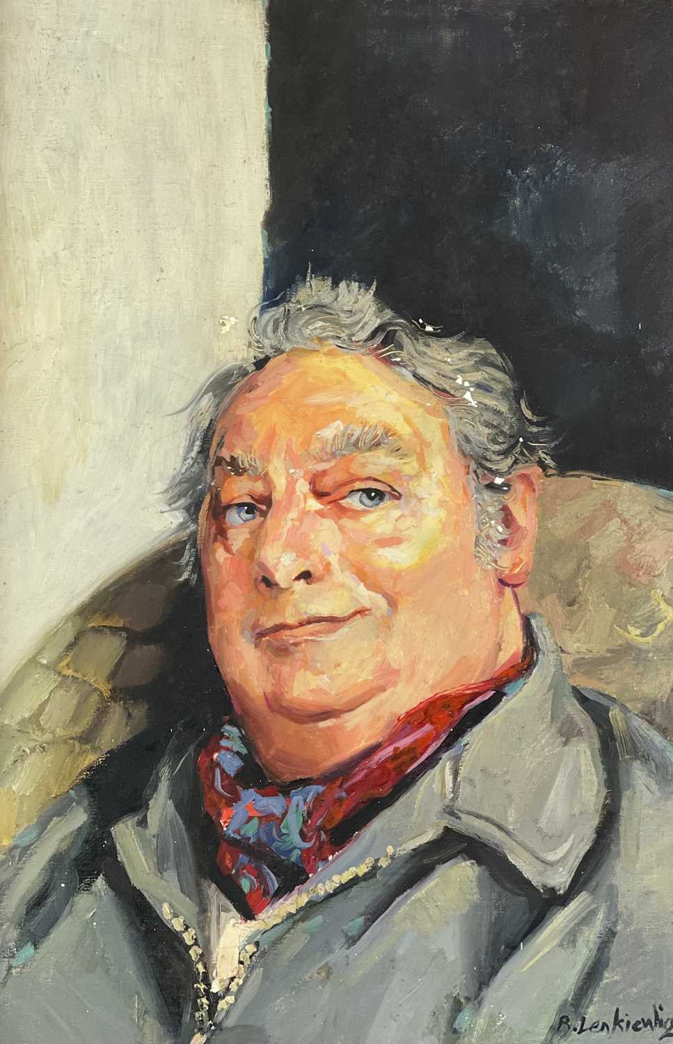 Robert Oscar LENKIEWICZ (1941-2002) Portrait of Leslie Charles Bragg Oil on canvas Signed 60 x 41cm