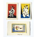 Edward H. ROGERS (1911-1994) Four small abstract works Gouache on paper Each signed, inscribed and