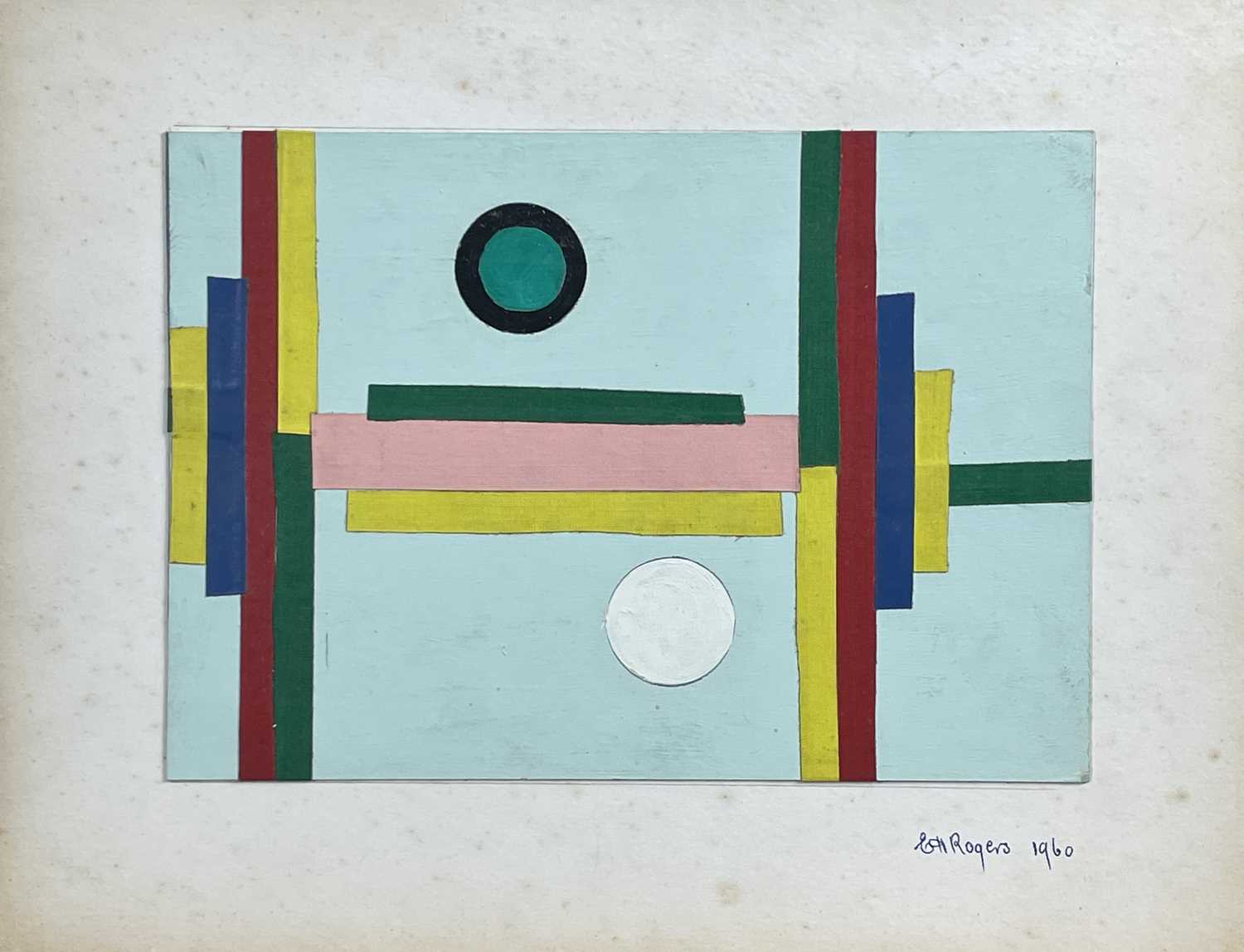 Edward H. ROGERS (1911-1994) Abstract Design Mixed media and tape collage Signed and dated 1960 - Image 2 of 3