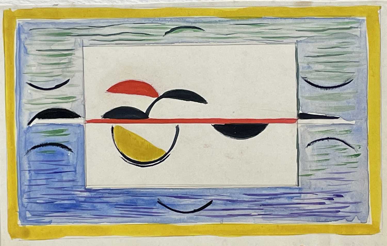 Edward H. ROGERS (1911-1994) Four small abstract works Gouache on paper Each signed, inscribed and - Image 9 of 9