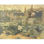 John Anthony PARK (1880-1962) Wash-day St Ives from Bamaluz Point Oil on canvas Signed, John Peak,