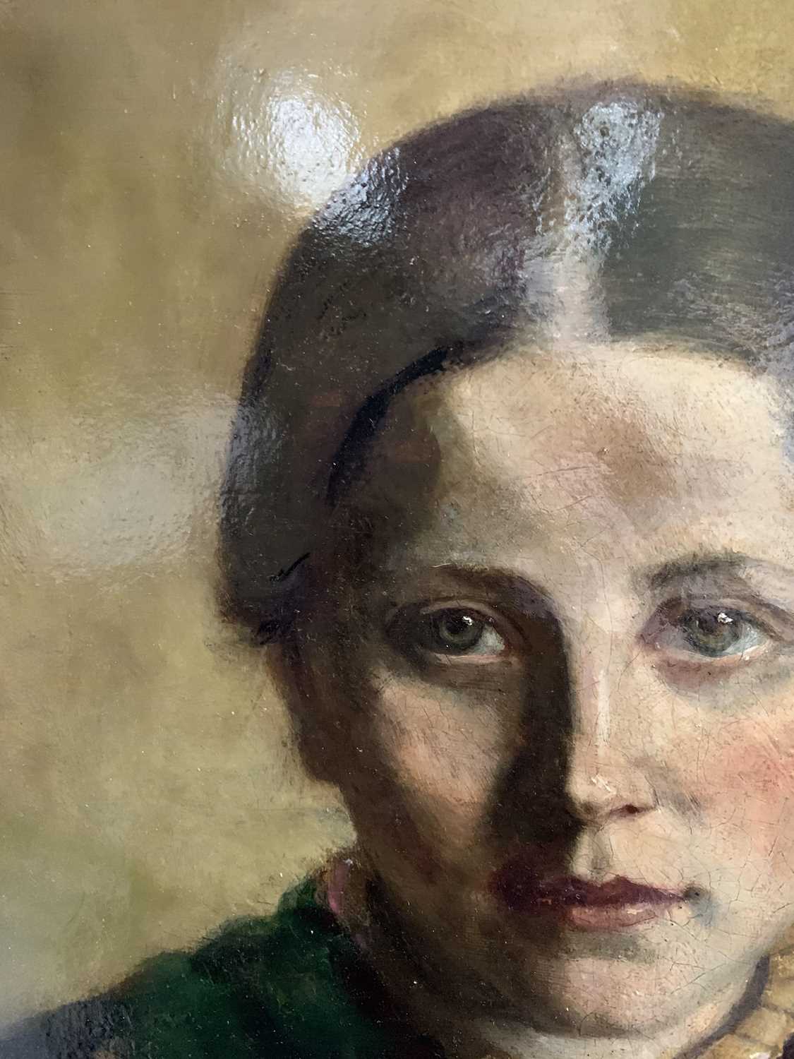 Marie DAVID (XIX) Portrait of Dorothea Eggers Oil on canvas Later attributed to the back 50 x - Image 6 of 9