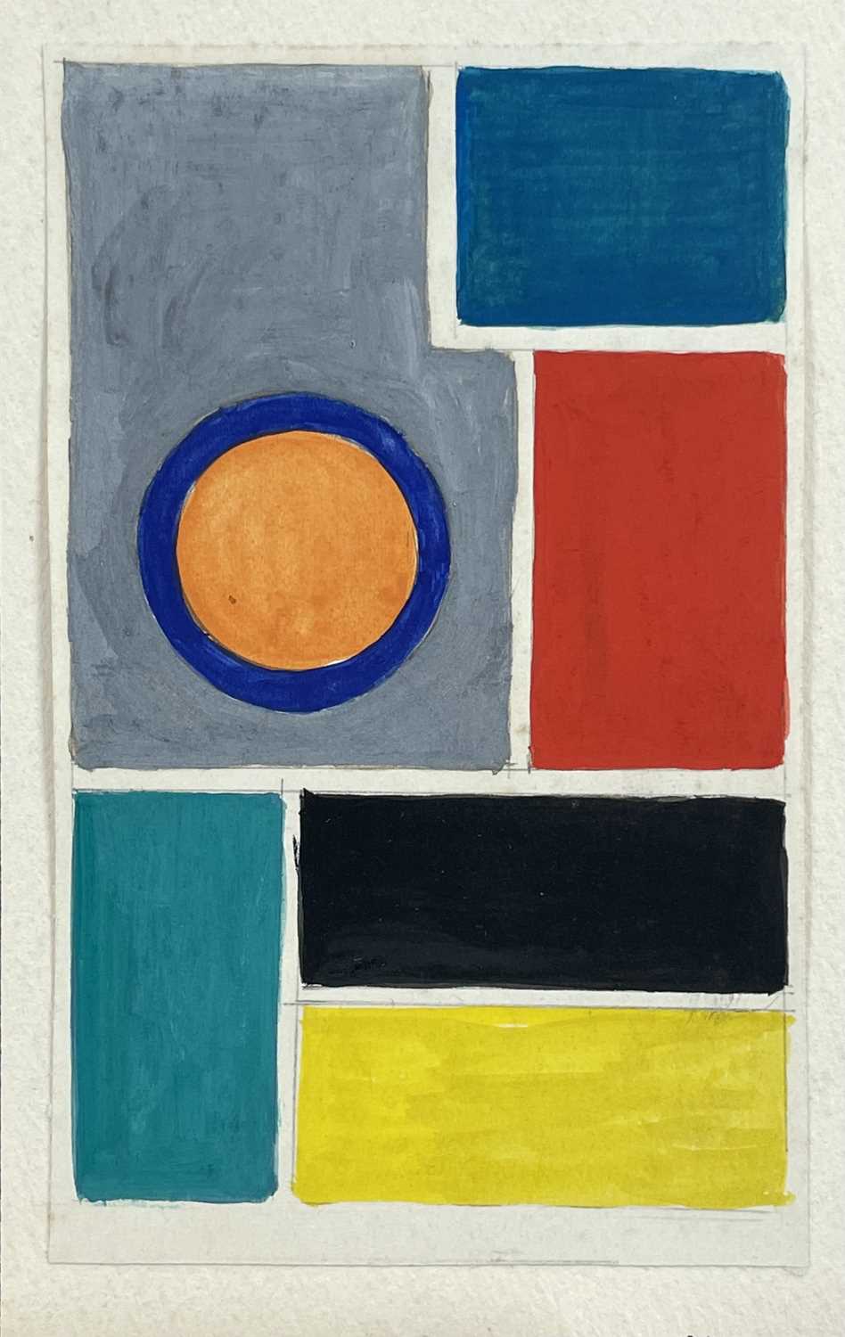 Edward H. ROGERS (1911-1994) Three small abstract works Gouache on paper Each signed, inscribed - Image 4 of 10