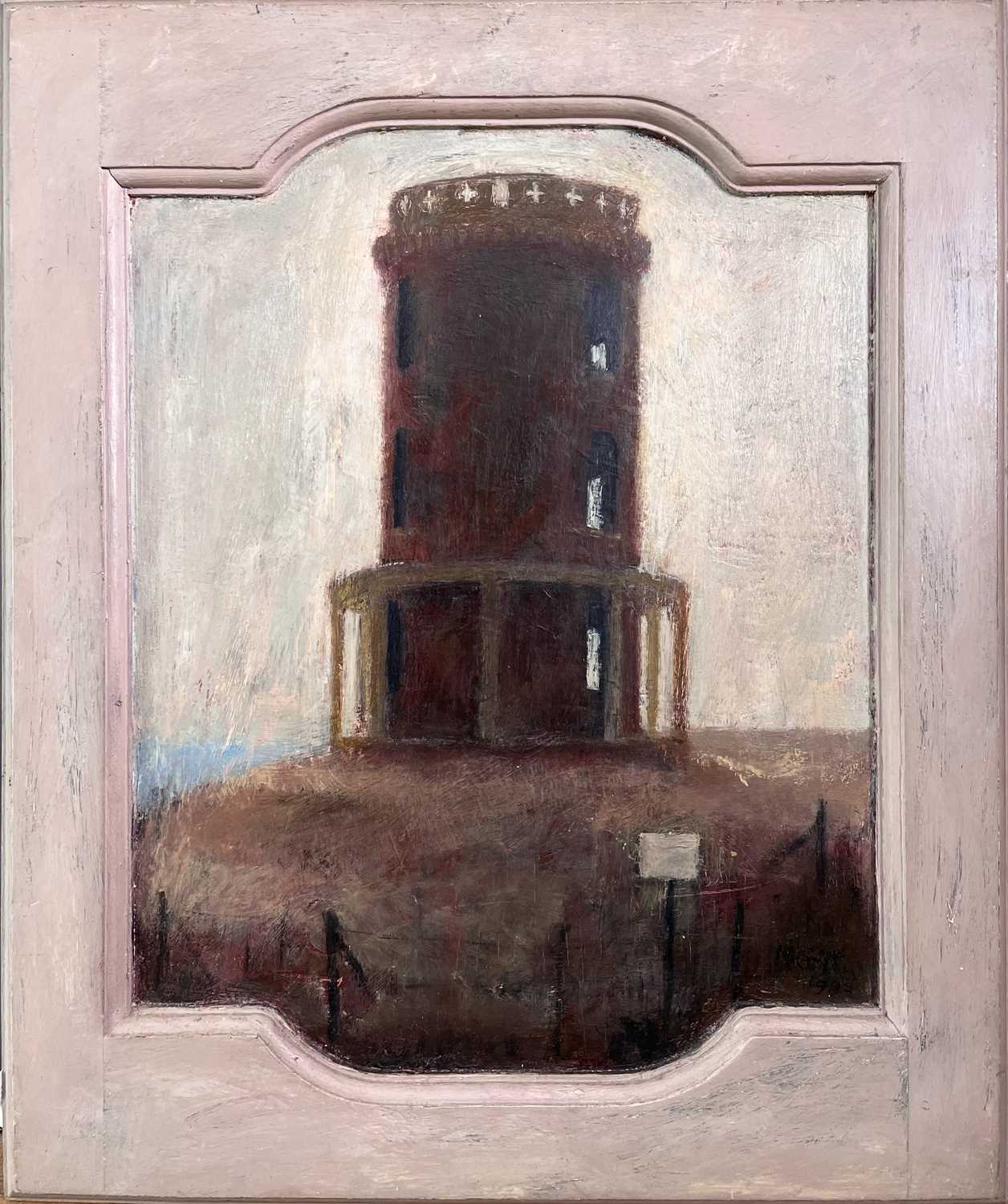 Nicolas GRANGER-TAYLOR (1963) Clayel Tower, Kimmeridge Oil on shaped wood panel Initialed and - Image 3 of 3