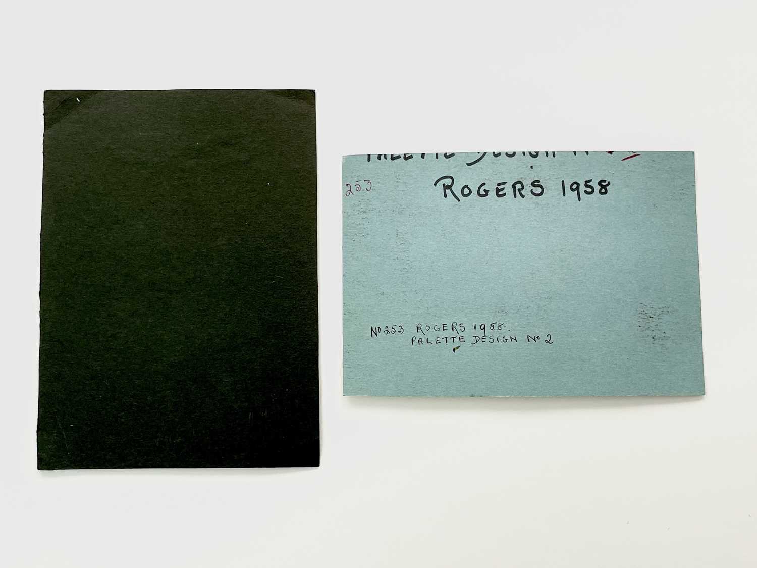 Edward H. ROGERS (1911-1994) Two small abstract works Gouache on paper Each signed, inscribed and - Image 3 of 5