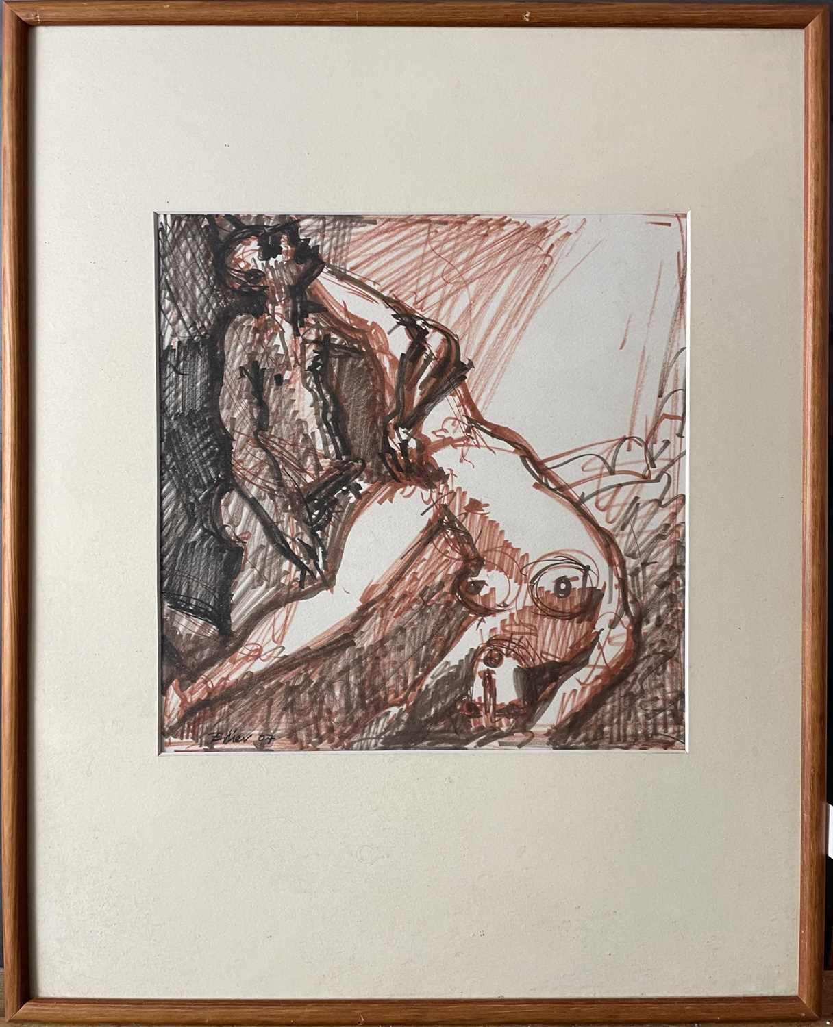 Bruer TIDMAN (1939) Untitled Drawing Signed and dated 07 27x27cm The Estate of Richard Draycott - Image 2 of 3