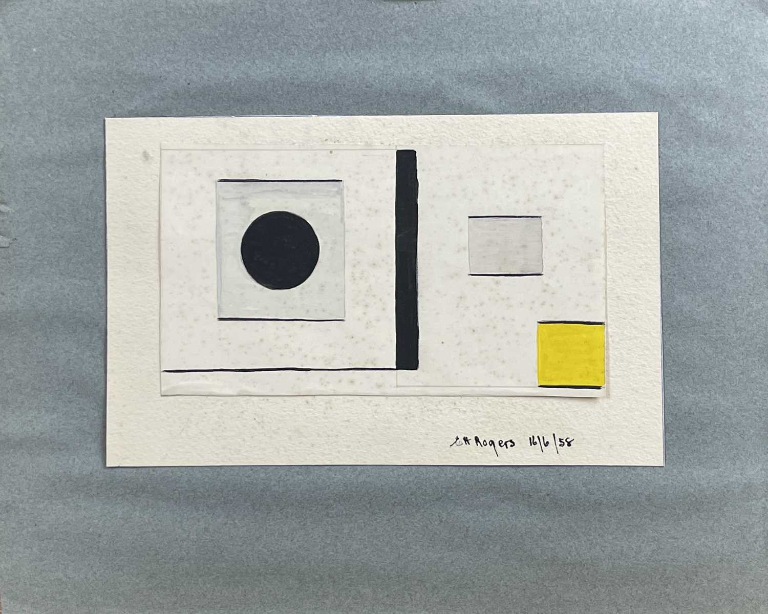 Edward H. ROGERS (1911-1994) Abstract Design Gouache Signed and dated '68 Signed, inscribed to verso