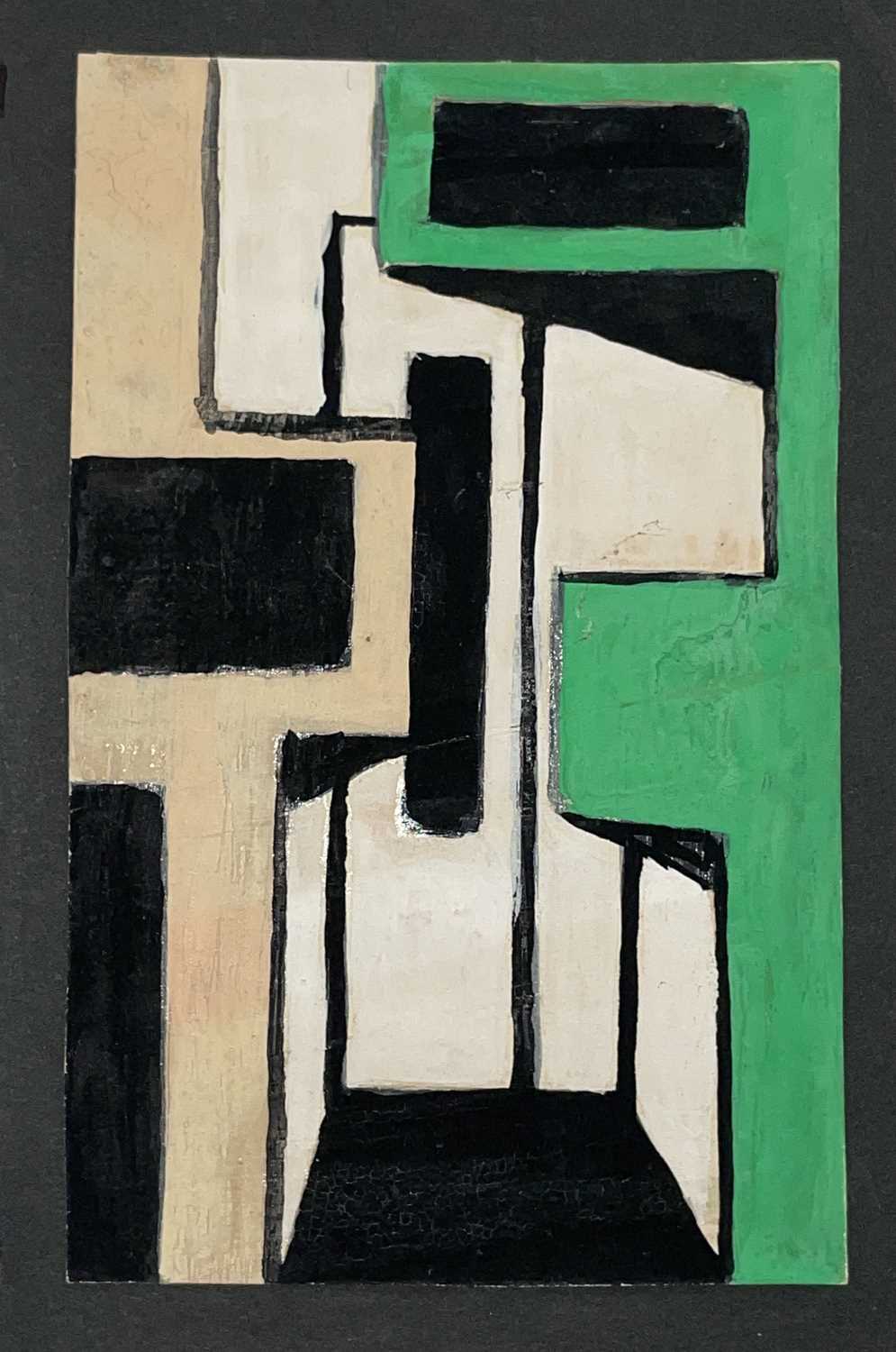 Edward H. ROGERS (1911-1994) Three small abstract works Gouache on paper Each signed, inscribed - Image 3 of 4