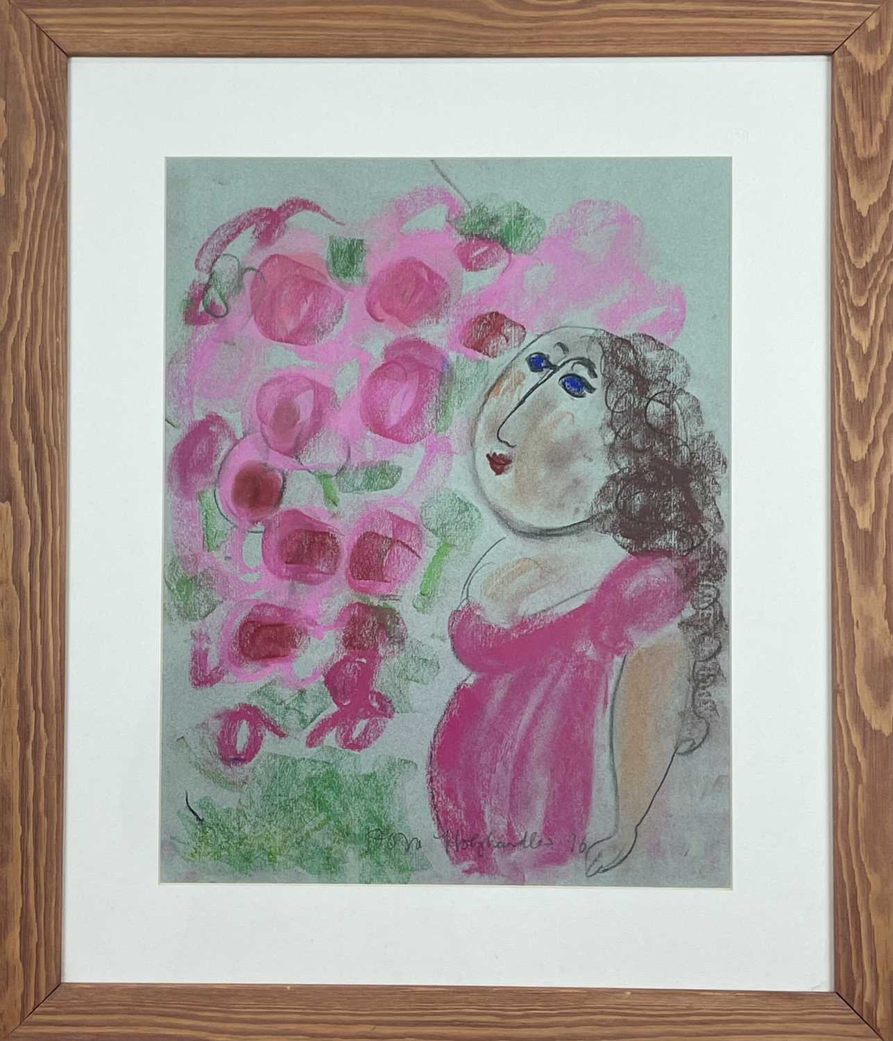 Dora HOLZHANDLER (1928-2015) A Rose by Any Other Name Pastel on paper Signed and dated '96 Inscribed - Image 2 of 3