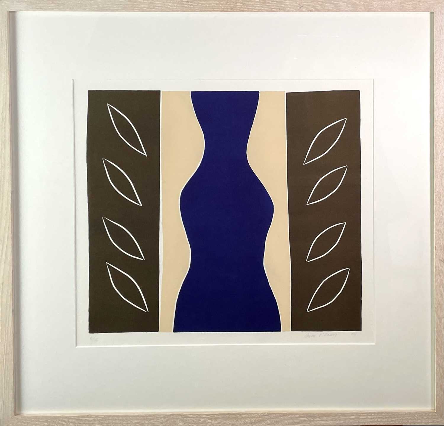 Breon O'CASEY (1928-2011)Blue FigureLinocut Signed, dated '09 and numbered 6/15Image size 40 x 44. - Image 3 of 3