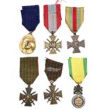 France WWI Medals - 6 Medals. Voluntaries 1914-18 Patria Memor, Theatres D'Operations Exterieurs,