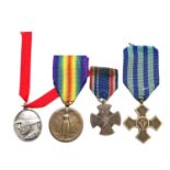 Romania / Netherlands / Switzerland WWI Medals - 4 Medals. Romania Commemorative Cross and Inter