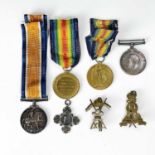 G.B. World War I Medals (x4). A mixed lot comprising: A pair to Pte. R. Allman Liverpool Regt. A war