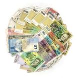 World Bank Notes - Australia, India, Oman, South Africa, Qatar, etc. Lot comprises $292 of