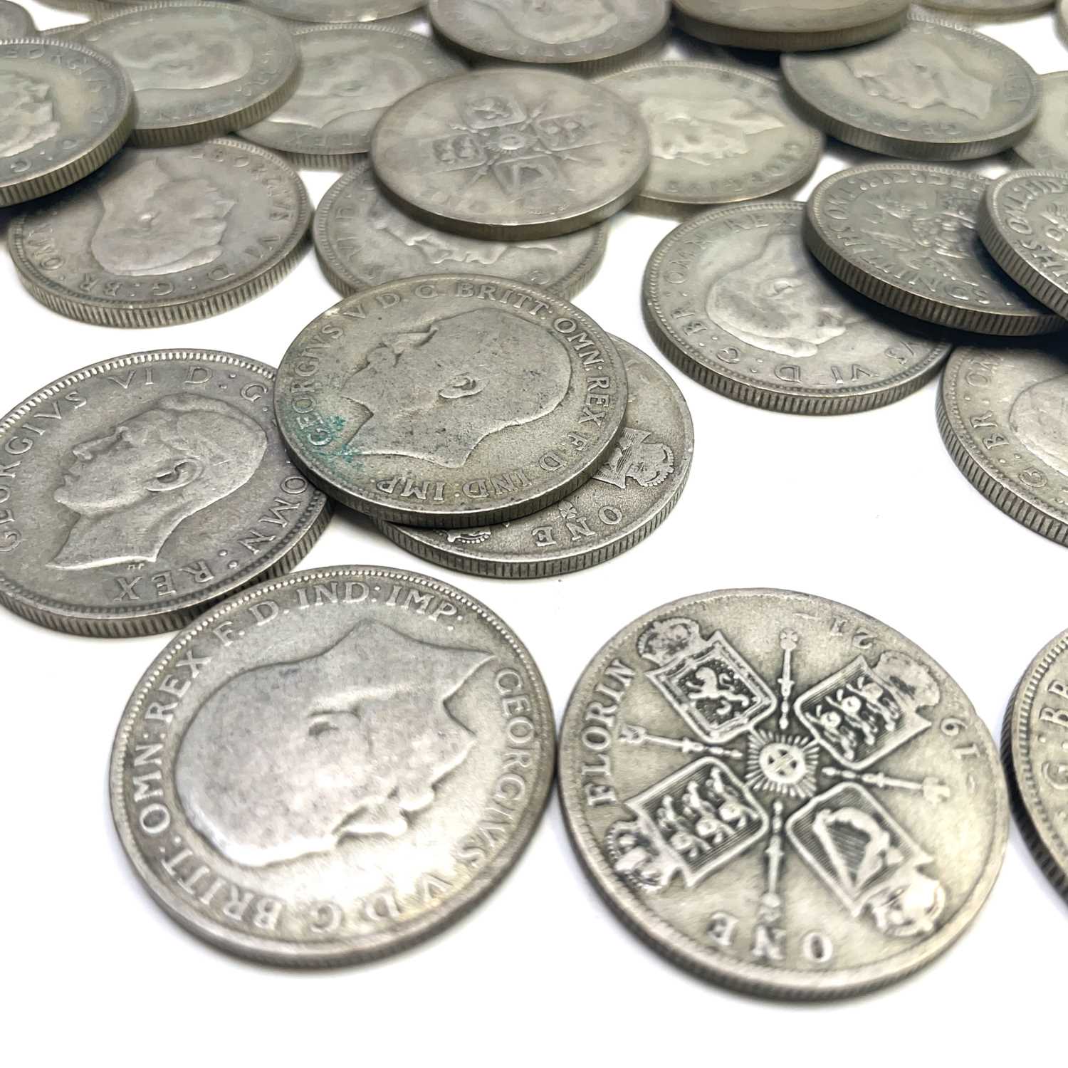 G.B. Pre 1947 Silver Coins. Comprising a bag containing £5 of pre 1947 G.B silver coinage. - Image 2 of 10