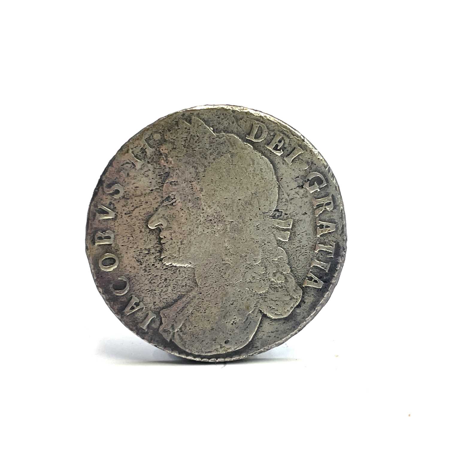 Great Britain 1688 James II Silver Halfcrown. The halfcrown is reputedly a wreck coin from the