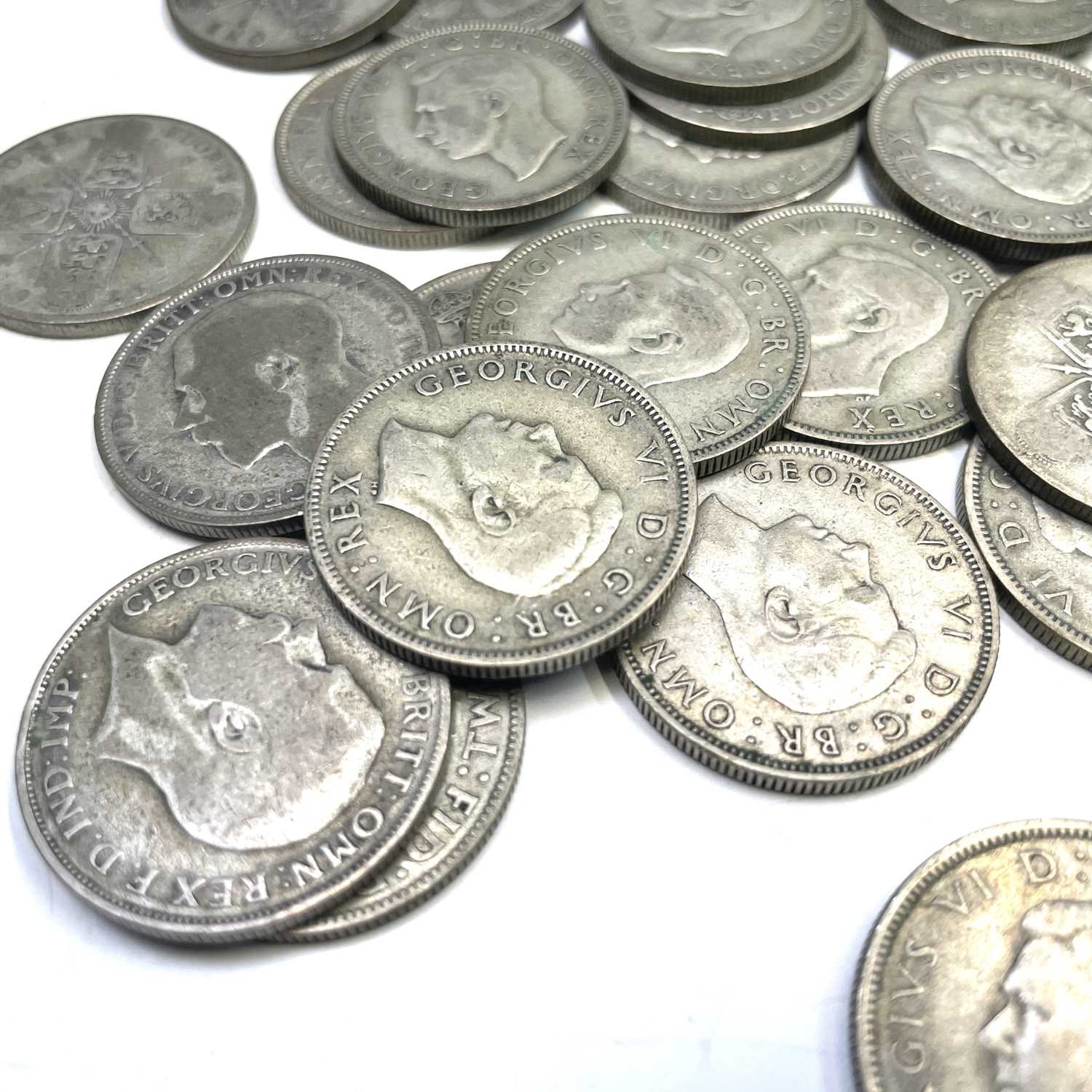 G.B. Pre 1947 Silver Coins. Comprising a bag containing £5 of pre 1947 G.B silver coinage. - Image 7 of 10