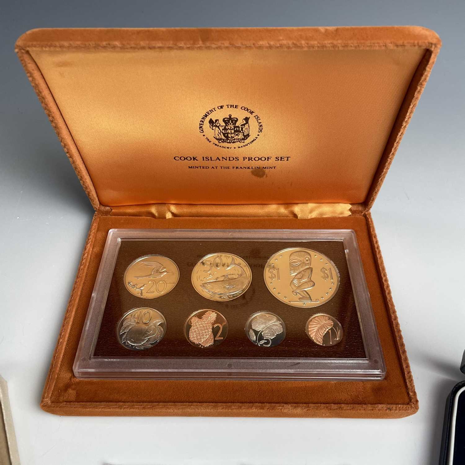 Cook Islands Proof Coinage. Lot comprises 1975 boxed proof set from 1 cent to $1, 1977 boxed $5 - Image 7 of 9