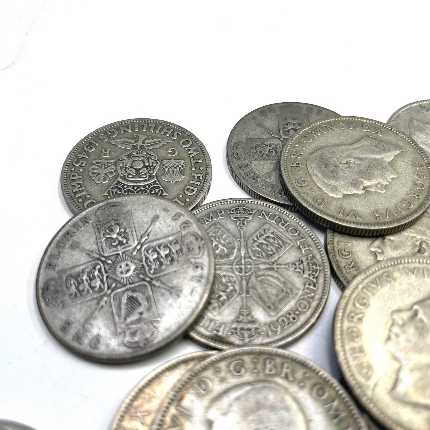 G.B. Pre 1947 Silver Coins. Comprising a bag containing £5 of pre 1947 G.B silver coinage. - Image 3 of 10