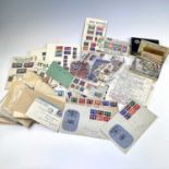 Great Britain and World. A box containing:Approximately £60 G.B decimal unmounted mint stamps in a